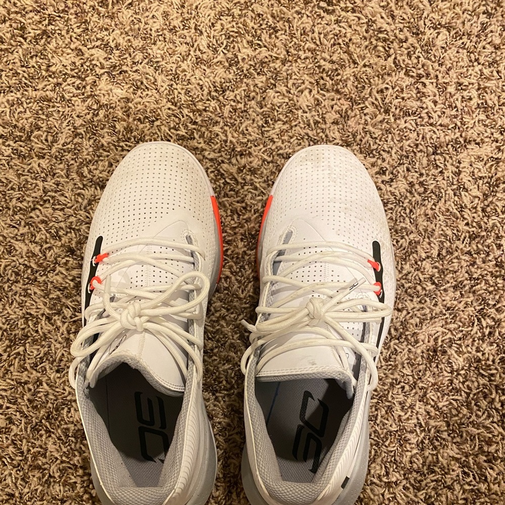 White Steph Curry basketball shoes